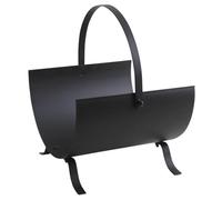 AUBRY GASPARD - Porte-Bûches Métal Noir - Moderne et Élégant - 31 x 38 x 41 cm - Hauteur Utilisable 23 cm - Prêt à Monter - Idéal Stockage Bois Cheminée - Entretien Facile