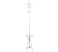 AUBRY GASPARD - Porte-Manteau en Métal Laqué Blanc - Finition Laquée - Hauteur 190 cm - Longueur 30 cm - Profondeur 30 cm - Livré en Kit - Idéal pour Suspendre Manteaux et Écharpes - Poids 4 kg