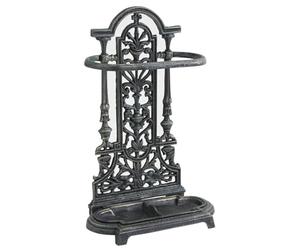 AUBRY GASPARD - Porte-Parapluie en Fonte Noir - Style Intemporel - Dimensions 34 x 18 x 52 cm - Robuste et Résistant - Convient pour Intérieur et Extérieur - Livré en Kit pour Montage Facile