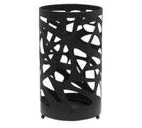 AUBRY GASPARD - Porte-parapluies en Métal - Noir - Motifs Ajourés Élégants - Ø 24 cm x Hauteur 43 cm - Léger et Robuste - Idéal pour Entrée ou Bureau - Poids 1.88 kg