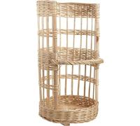 AUBRY GASPARD - Porteuse À Pain en Osier Blanc 1Er Choix - Diamètre 38 cm - Hauteur 72 cm - Fond en Bois sur 2 Lattes - Idéale pour Boulangerie et Cuisine - Couleur Blanc - Taille Ø38 H72