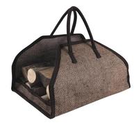 AUBRY GASPARD - Sac à Bûches en Toile de Jute Renforcée - Marron - 51 x 36 x 32 cm - Intérieur Plastifié - 2 Anses pour Transport Facile - Solide - Pliable pour Rangement Pratique