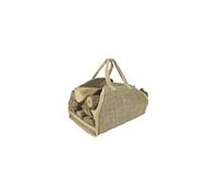 AUBRY GASPARD - Sac à Bûches Jute Plastifiée Naturel 51 x 36 x 32-43 cm | Intérieur enduit lavable · Charge jusqu'à 50 kg · 2 anses de transport · Pliable pour le rangement