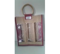 AUBRY GASPARD Sac Porte Bouteille en Toile de Jute 35 * 30 * 10 cm