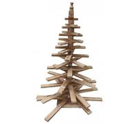 AUBRY GASPARD - Sapin en Bois Blanchi - Élément Décoratif pour Intérieur - Livré à Plat pour Montage Facile - Design Épuré et Moderne - Idéal pour Une Ambiance Festive et Chaleureuse - Hauteur 50 cm