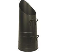 AUBRY GASPARD - Seau à Cendre Métal Noir - Ø19 cm x H37 cm - Poignée Ergonomique - Idéal Cheminée, Poêle à Bois - Élément Décoratif et Fonctionnel Intérieur