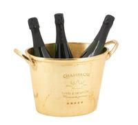 AUBRY GASPARD - Seau à Champagne Cuvée d'Exception en Aluminium Doré - Finition Luxueuse - Capacité 3 Bouteilles - Dimensions 38 x 23 x 24 cm - Idéal pour Présentations Festives et Raffinées