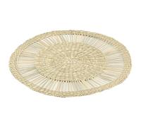 AUBRY GASPARD - Sets de Table en Jonc Ajouré - Lot de 6 - Jonc de Mer Tressé - Ø 38 cm - Finition Naturelle - Fabrication Artisanale - Idéal pour Décoration de Table - Poids Total 0.67 kg