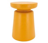 AUBRY GASPARD - Tabouret en Paulownia Teinté Orange Ø30 H40 - Design Moderne - Matériau Durable - Polyvalent - Facile d'entretien - Confort Optimal - Orange - 30 cm