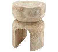 AUBRY GASPARD - Tabouret Molaire en Paulownia Naturel Ø30 H40 - Design Unique - Durable et Polyvalent - Idéal comme Siège D'Appoint Ou Élément Décoratif - Naturel - Ø30 cm H40 cm