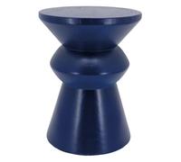 AUBRY GASPARD - Tabouret Pion en Paulownia Teinté Bleu - Ø30 cm H40 cm - Design Moderne - Matériau Durable - Polyvalent pour Salon - Chambre Ou Cuisine - Bleu - 30 cm