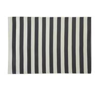 AUBRY GASPARD - Tapis d'Extérieur Polypropylène - Rayures Noires - 230x160 cm - Résistant Intempéries et UV - Plastique Recy acile à Entretenir Terrasse/Jardin