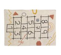 AUBRY GASPARD - Tapis Marelle en Coton Tufté Multicolore - Dimensions 180 x 120 cm - Décor Ludique pour Chambre d'enfants ou Salle de Jeux - Finition Douce et Confortable - Poids 3 kg