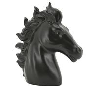 AUBRY GASPARD - Tête de Cheval en Résine Teintée Noire - Statue de Décoration Intérieure - Design Élégant et Moderne - Idéal pour Amoureux des Chevaux - Parfait pour Salon ou Bureau - Facile à Poser