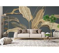 Audace Liberté Papier Peint Panoramique 3D, Feuille de Banane, Matériel de Soie, Taille Personnalisée Disponible, Tapisserie Panoramique, Pour Salon Chambre Décoration Murale, 355x250cm
