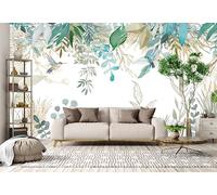 Audace Liberté® Papier Peint Panoramique Soie Papier Peint sur mesure taille Fresque Murale 3D Plantes Tropicales Feuilles Fond de Fleurs pour Salon Chambre Décoration Murale