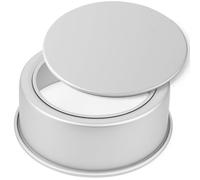 Auddemg Moules à gâteau ronds Ø 23 cm, moule a cake en aluminium anodisé avec fond amovible, argenté