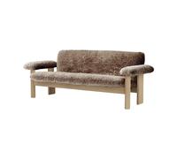 Audo Copenhagen Canapé 2 places Brasilia Natural oak-Sahara sheepskin curly