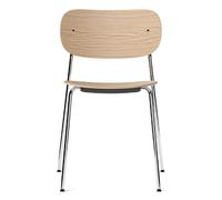 Audo Copenhagen Chaise de table à manger Co pieds chromés Chêne