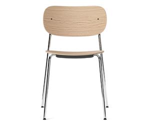 Audo Copenhagen Chaise de table à manger Co pieds chromés Chêne