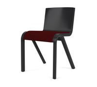 Audo Copenhagen Chaise Ready assise rembourrée Black oak-Baru 0570 Red