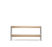 Audo Copenhagen Étagère Zet natural oak. 1x2. black steel base