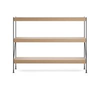 Audo Copenhagen Étagère Zet natural oak. 1x3. black steel base
