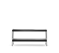 Audo Copenhagen Étagère Zet oak black stained. 1x2. base en acier noir