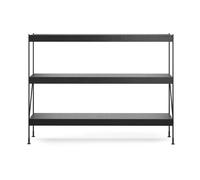 Audo Copenhagen Étagère Zet oak black stained. 1x3. black steel base