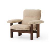 Audo Copenhagen Fauteuil Brasilia Dark oak-Bouclé 02 beige