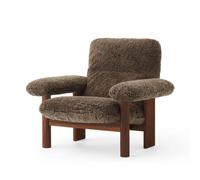 Audo Copenhagen Fauteuil Brasilia Walnut-Root sheepskin