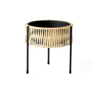 Audo Copenhagen Jardinière Umanoff planter rotin-acier h27 cm Ø27 cm