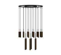 Audo Copenhagen Lampe chandelier Tubulaire 20 Anodized bronzed