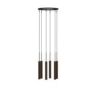 Audo Copenhagen Lampe chandelier Tubulaire 6 Anodized bronzed