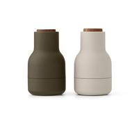 Audo Copenhagen Moulin à épices Bottle Grinder Small. lot de 2 Hunting green-beige-noyer