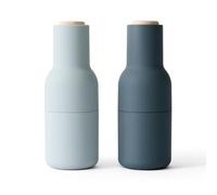 Audo Copenhagen Moulin à poivre et à sel Bottle Grinder lot de 2 Blues (couvercle en hêtre)
