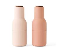 Audo Copenhagen Moulin à poivre et à sel Bottle Grinder lot de 2 Nudes (couvercle en noyer)