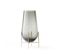 Audo Copenhagen Petit vase Échasse verre teinté fumé