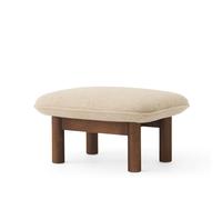 Audo Copenhagen Repose-pieds Brasilia Bouclé 02 beige-chêne lasuré foncé
