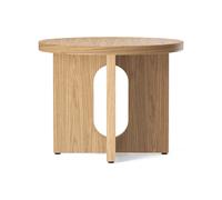 Audo Copenhagen Table d’appoint Androgyne Ø50 cm base en chêne Plateau de table en chêne