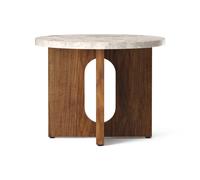 Androgyne Table d'Appoint Ø50 Noyer/Kunis Breccia