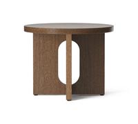 Audo Copenhagen Table d’appoint Androgyne Ø50 cm chêne teinté foncé Plateau de table en chêne teinté foncé