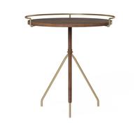 Audo Copenhagen Table d’appoint Umanoff noyer et laiton poli 45 cm