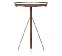 Audo Copenhagen Table d’appoint Umanoff noyer et laiton poli 60 cm