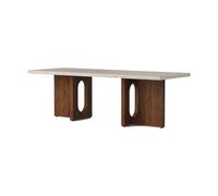 Audo Copenhagen Table de salon Androgyne sable/kunis breccia. structure en noyer