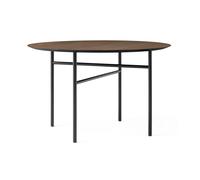 Audo Copenhagen Table ronde Snaregade Chêne teinté noir-foncé. Ø120 cm