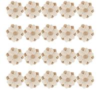 AUEAR, Lot de 20 roses rustiques faites à la main en toile de jute naturelle pour décoration de maison, de mariage, de fête