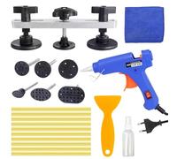 AUEJACKY Kit de Réparation de Bossitures sans Peinture pour Voiture - Outil de Redressage de Carrosserie avec Pistolet à Colle Chaude & 7 Pads, pour Grêle, Motos, Frigos, Rapide, Écologique