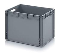 Auer Bac Euro 60 x 40 x 42 cm, Conteneur de stockage en plastique gris, Polypropylène (PP), 88 litres