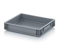 Auer Bacs Euro 40 x 30 x 7,5 Eurobox caisse en plastique 40x30x7,5 conteneur de stockage gris empilable